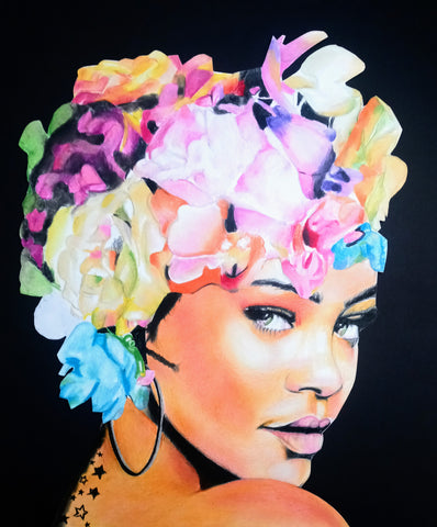 Rihanna In Color Print