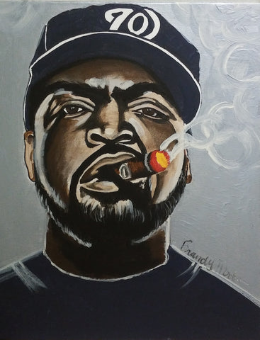Ice Cube Smoking Cigar Original Artwork