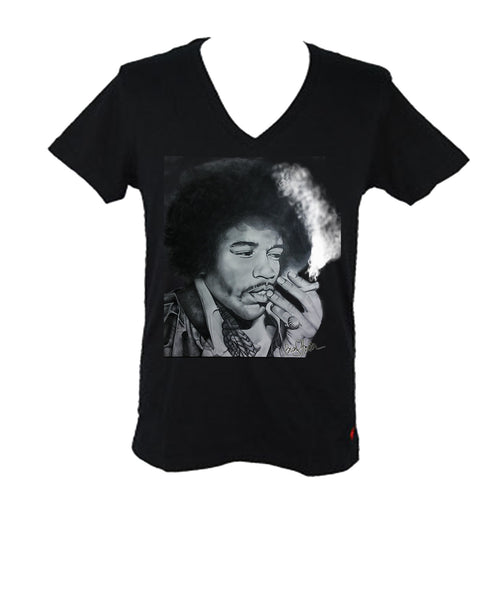 Jimi Hendrix Women's Fitted VNeck