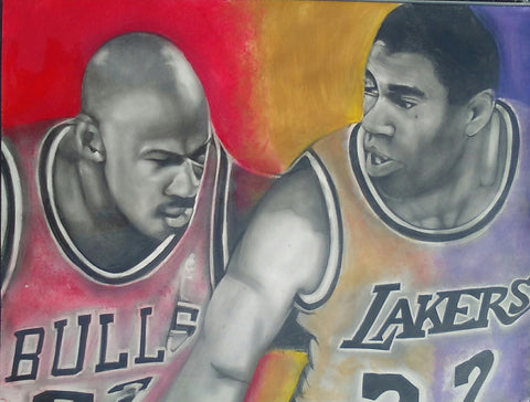 MAGIC JOHNSON / MICHAEL JORDAN - Print / Canvas