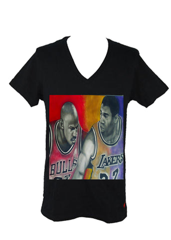 Magic Johnson / Michael Jordan Women's T-Shirt