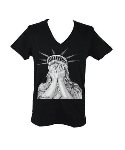 Lady Liberty Women's Fitted V-Neck